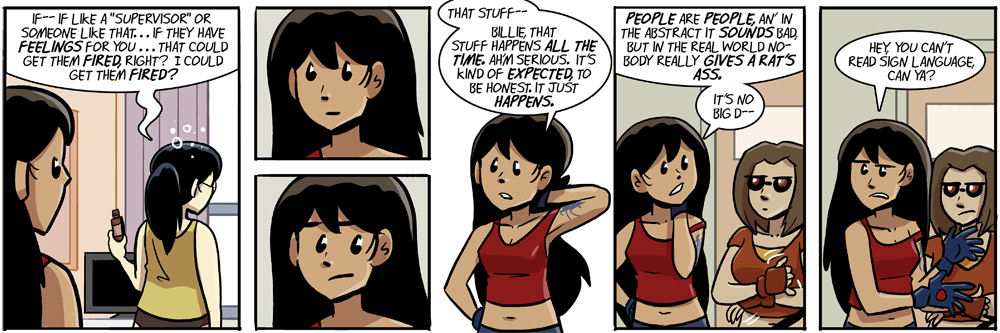 if you want to know what marcie said, just read the title of the comic