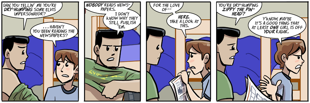 somewhere in downtown bloomington, a caped avenger is dry-humping a freshman