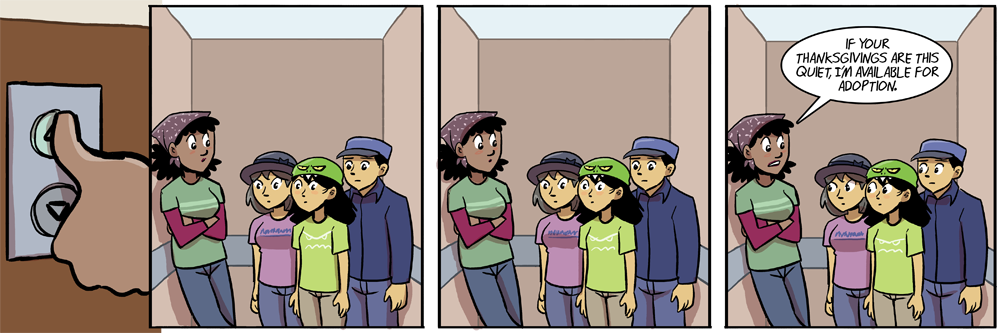 this elevator is for hat-wearing folks only