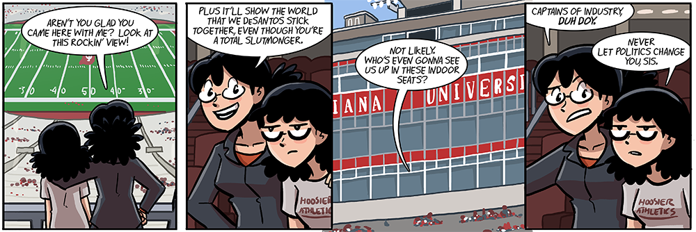 dumbing of age turns three tomorrow, let's celebrate with three new incredibly detailed backgrounds which took me forever to assemble