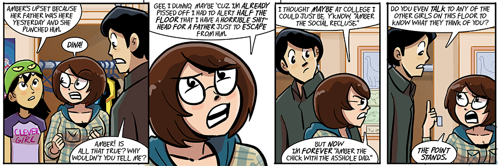 the point mostly sits in front of a computer screen killing spiders actually