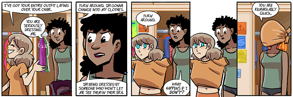 all sarah saw was a split-second peach blur