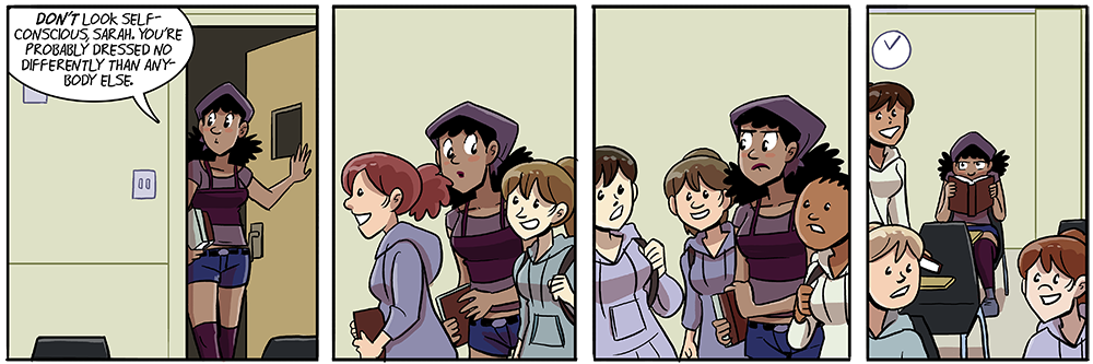 EVERYONE IN A HOODIE DRESS except sarah