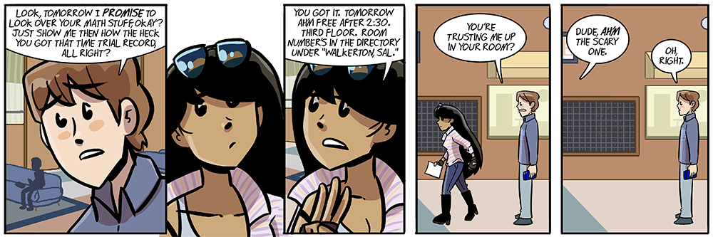 yeah it's kind of awkward that sal doesn't just say her room number but THAT IS A REAL ADDRESS THAT A REAL PERSON LIVES AT SO PROBABLY LET'S NOT DO THAT OKAY