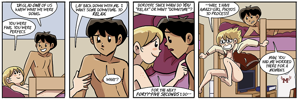 given sufficient scholarly excitement present, dorothy's glasses can return to her face under their own power