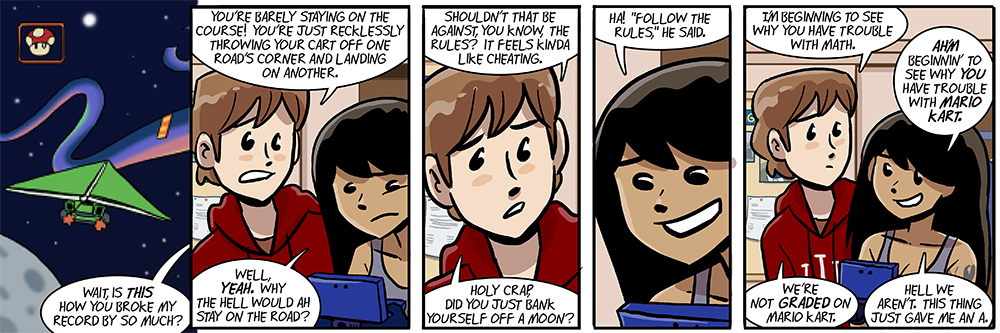 'why do you throw away your kart so recklessly' 'that is a question you should ask yourself'