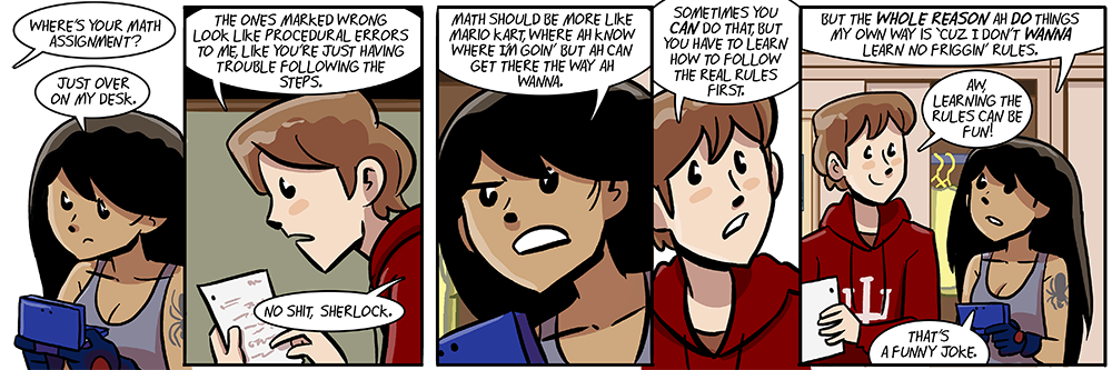 you can lead a webcartoonist to write stories about calculus, but you can't make him learn it