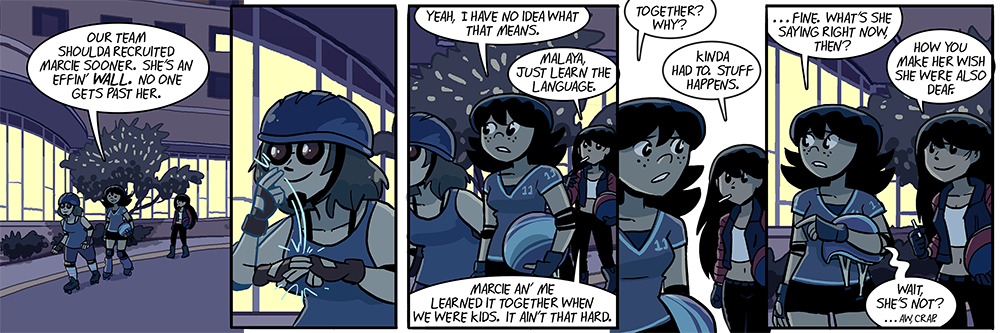 'oh no now she knows all my secrets'