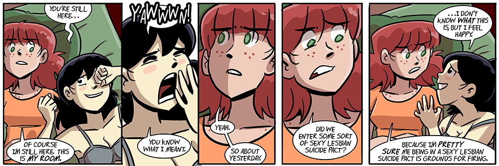 i yawned like thirty times while drawing this strip, damn you panel two