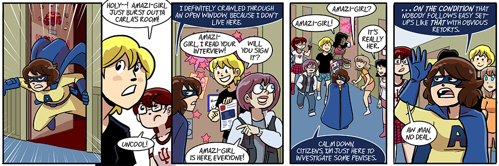 amazi-girl spends a lot of time climbing in and out of windows