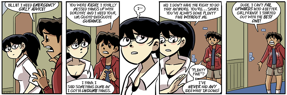 i dunno, just tell her that thing you said in the last panel, that might work