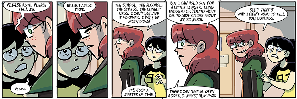 if you ever feel like that go see a friggin' doctor yesterday, by the way