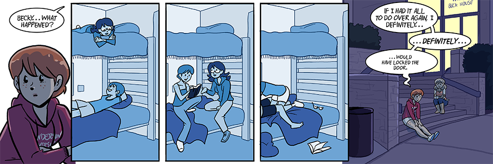 oh hey remember becky's roommate i bet you don't, she was in like one whole panel in 2012