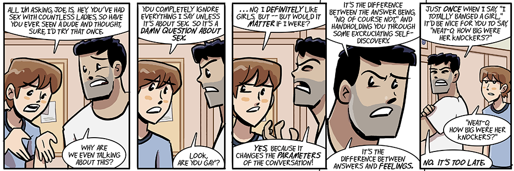 joe's gonna eat right out of that quart of ice cream