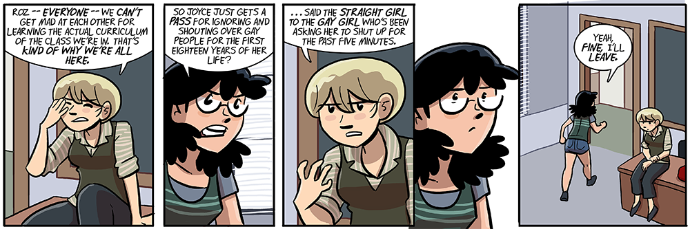 and then the point of the strip collapses in on itself when you remember some straight dude wrote it, whoops, sorry
