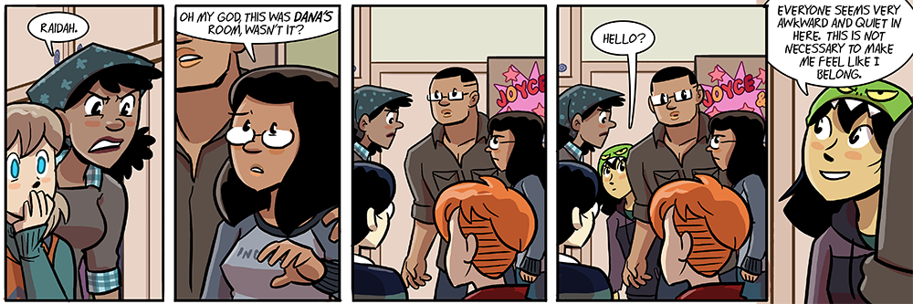 i like to believe that dina appeared from behind the door