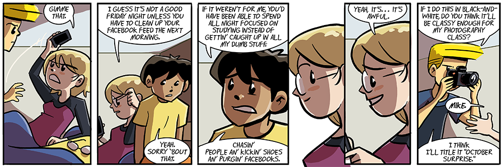 i like to think that mike is doing really well in his photography class, just because