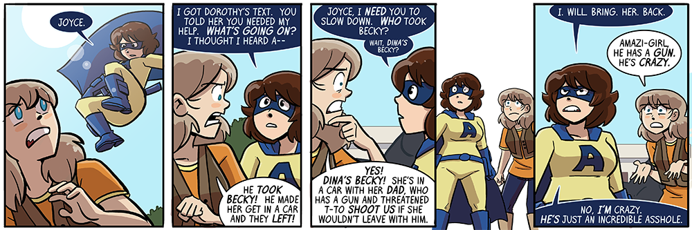 'we had a mutant.  it got loose.  it has becky.'