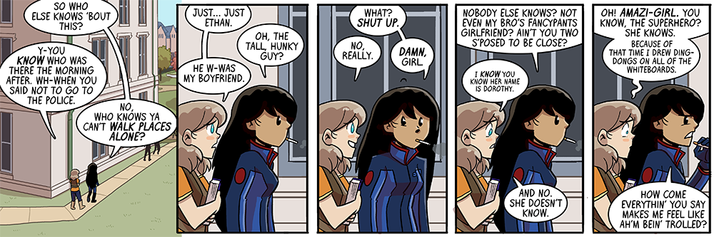 'so the two people you told are some completely random folks who have nothing whatsoever to do with each other, weird'