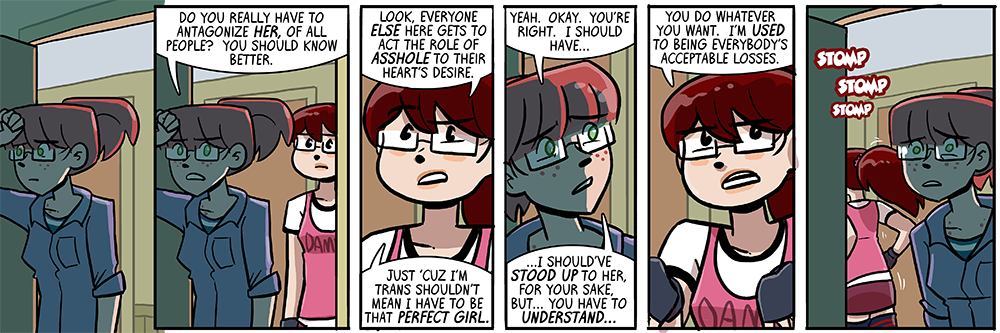 'let's put ruth in a ponytail, hope she doesn't look too much like carla!' *puts her in story with carla*