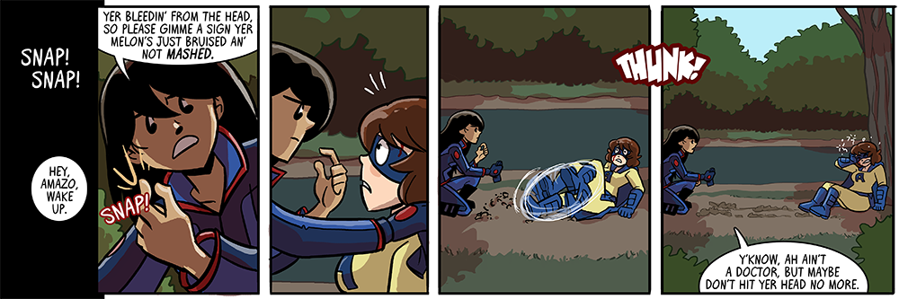 if you're not hearing the fred flintstone skidaddle in panel four you're doin' it wrong