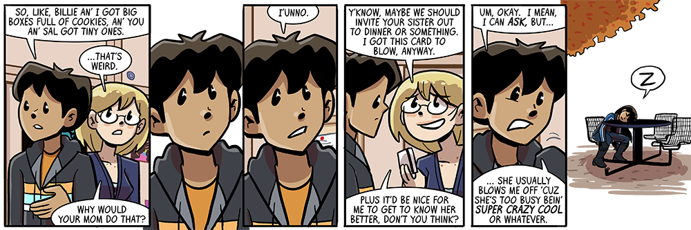 sal's gonna wake up with some strange markings impressed into her cheek