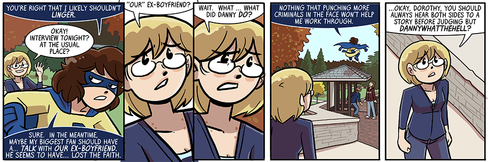 if you recall amazi-girl's first appearance she super loves jumping up on rooftops as she departs