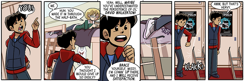 and now he has to bend over