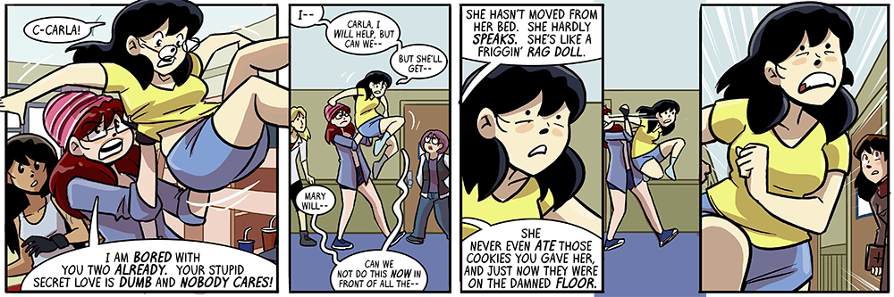 yesterday's strip was named 'bruce wayne', today's is named 'rag doll', maybe tomorrow's will be 'scandal savage'