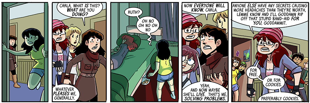 uh oh someone stop carla before she ends the whole damn webcomic