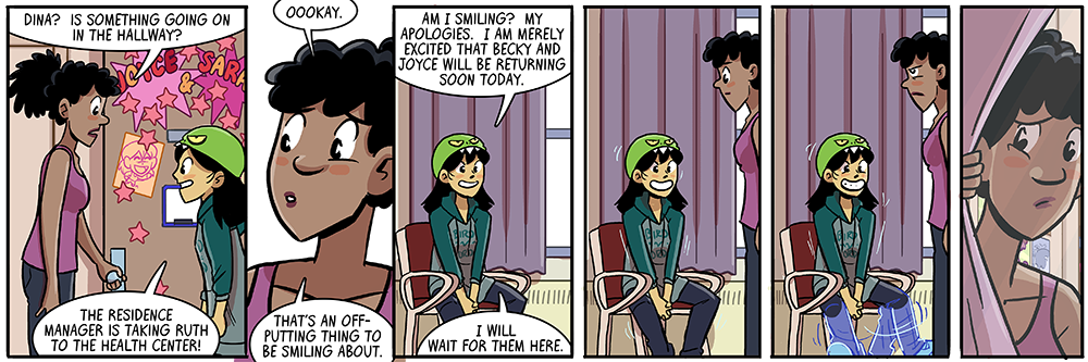 sarah does not have 'excited waiting' in her skillset, only apprehension