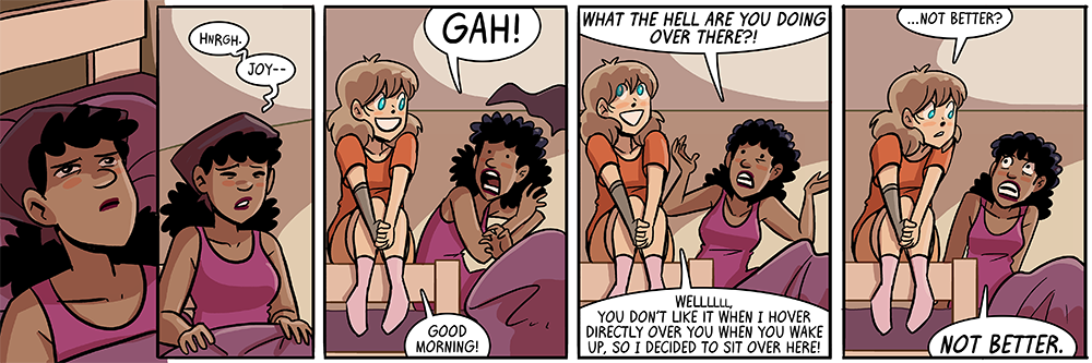 'what if when you're waking up i'm wearing this pony mask' 'STILL NOT BETTER'