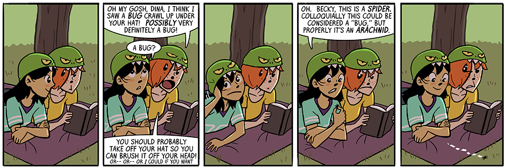 y'know when becky was talkin' about mind cobwebs before, i'm pretty sure she meant figurative ones, dina