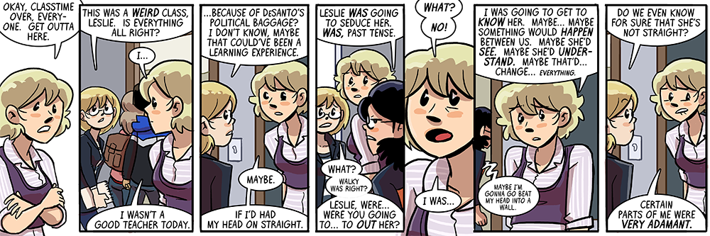 maybe leslie's read the dumbiverse sexuality rule