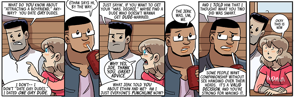 oh god nobody jump into the strip and tell joyce how many punchlines she's been instrumental in