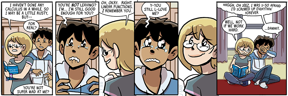 so super incredibly tempted to have no dialogue in the last panel except 'no'