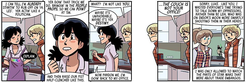 i was allowed to watch star wars, but my parents pointed out every three seconds that it 'promotes eastern religion'