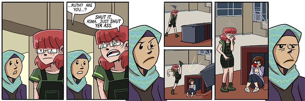 *asma leaps over front desk*  *BODY SLAM*