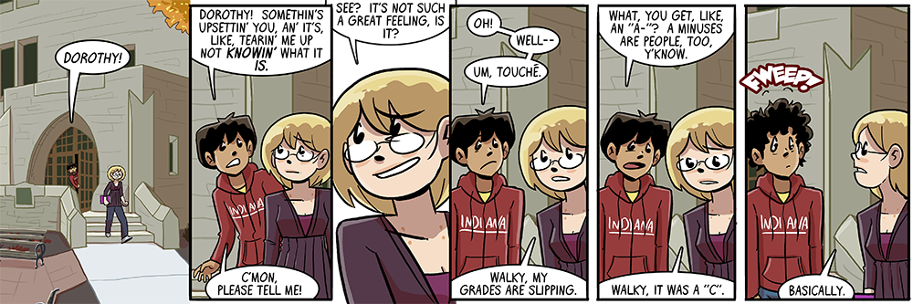 and then dorothy decides she really likes his hair like that, so keeps on trying to surprise him into it using escalating hijinks