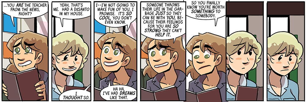 leslie sets down the menu - 'no mac and cheese,' she sighs