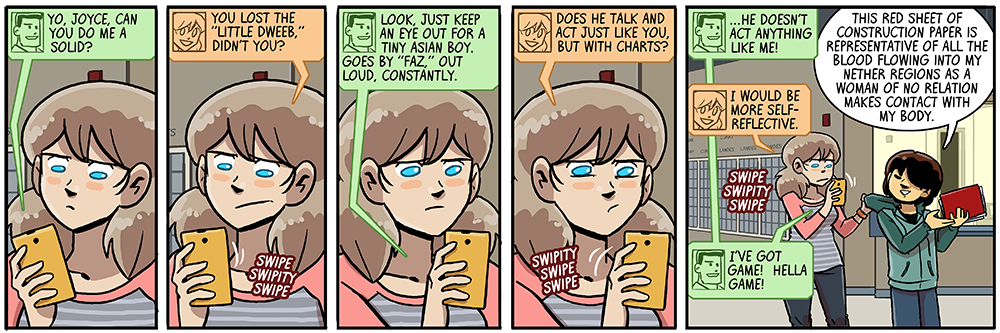 joe's getting a completely different connotation from these texts with them accompanied by smiling joyce face