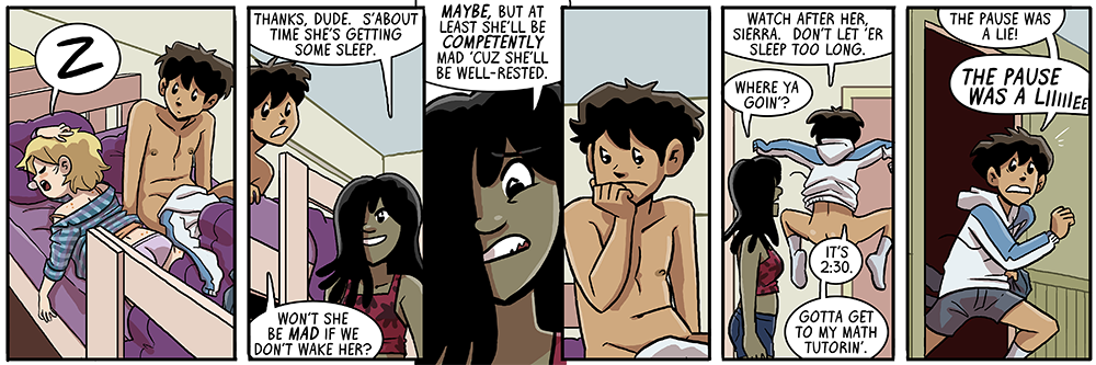 he's actually hopping up and down on his dong like tigger