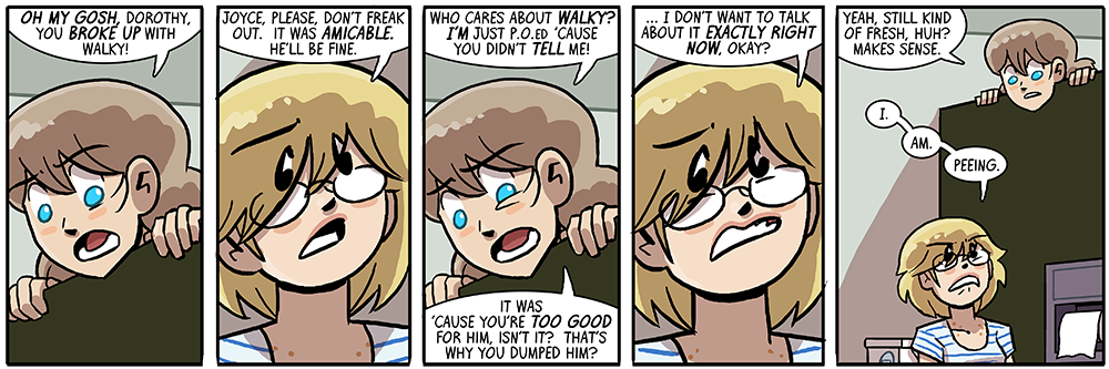 ceiling joyce is watching you pee