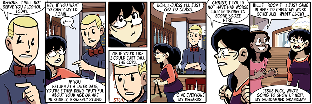 she was one of the other people at the bar