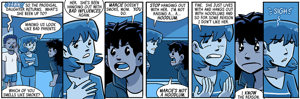 fun fact: marcie is not actually a hoodlum!