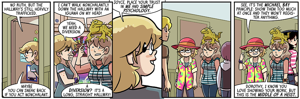 okay but what if also she were also carrying a large prop cartoon bone