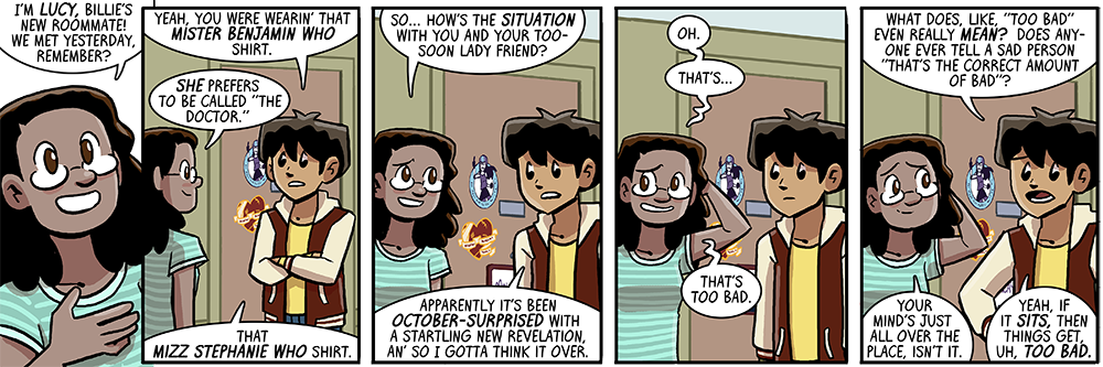 that's right this strip takes place in the middle of october, so it works