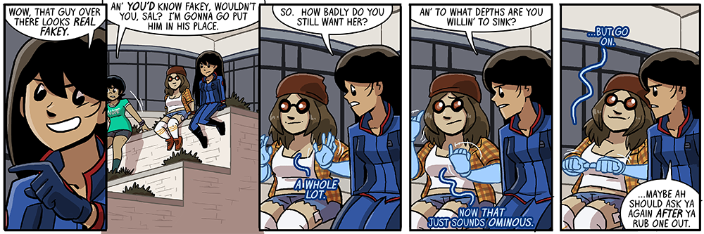 'no no no, yeah, he's got blue skin and wears a harness, i meant he's a real FAKOR' 