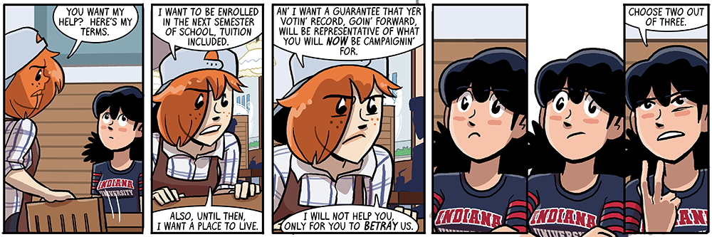 mary and becky are kinda doin' a goofus and gallant thing this storyline vis-a-vis getting paid for your work
