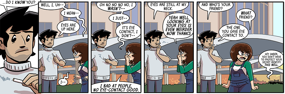 'and now they're on my forehead' 'LEARN TO LIVE WITH THEM ON YOUR FOREHEAD'